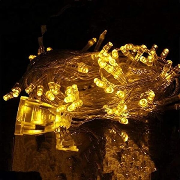 ⁦شريط اضاءة LED لتزيين غرفة الحفلات بلون اصفر للكريسماس - 220 فولت بطول 10 متر⁩ - الصورة ⁦2⁩