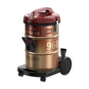 مكنسة برميلية هيتاشي 2200 وات فلتر قماش رمادي(ضمان دولي)- CV-960F 220CE PG