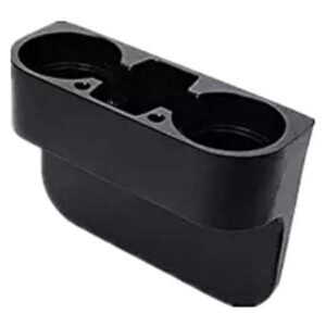 حامل اكواب عالمي مزدوج للسيارة بتصميم متعدد الوظائف لتنظيم وحمل الاكواب والمشاريب وزجاجات المياه والموبايل والصور، قابل للتثبيت بين مقاعد السيارة الامامية