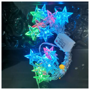 زينة رمضان – فرع حبل كريستال نجمة كوكتيل متعدد الالوان