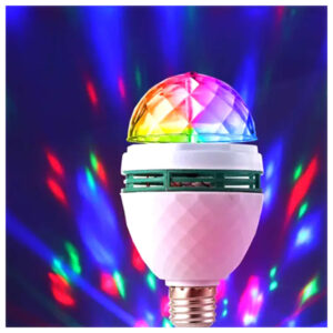 لمبة ديسكو كريستال إضاءة دوارة متعددة الالوان لوكس