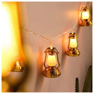 زينة رمضان – حبل فرع نور سريا فانوس 12 قطعة 3 متر اصفر ورم