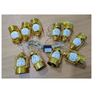 زينة رمضان – حبل فرع سريا فانوس 2 عمود 8 سم دهبي وفضي كوكتيل