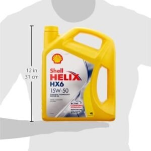 زيت محرك من شل هيليكس HX6 بلزوجة 15W50 درجة SAE، سعة 4.0 لترات، عبوة واحدة