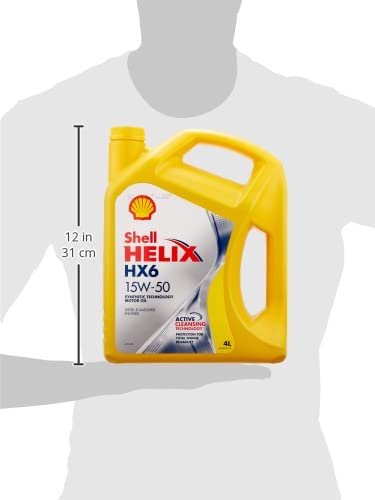 زيت محرك من شل هيليكس HX6 بلزوجة 15W50 درجة SAE، سعة 4.0 لترات، عبوة واحدة - الصورة 2